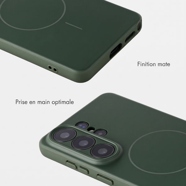 Accezz Coque Grip avec MagSafe Samsung Galaxy S26 Ultra - Vert foncé