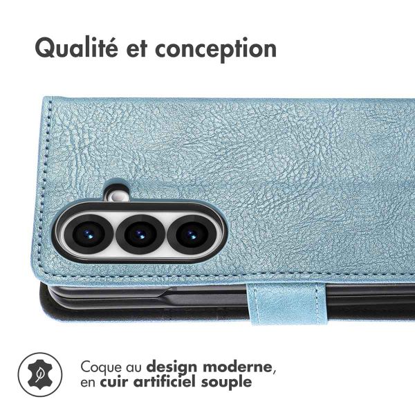 imoshion Étui de télephone portefeuille de luxe Samsung Galaxy Fold 7 - Bleu clair