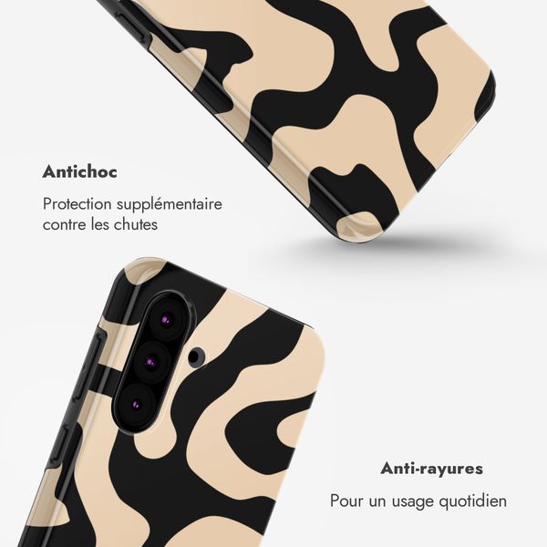 Selencia Coque arrière Vivid Samsung Galaxy A36 / A56 - Art Wave Black