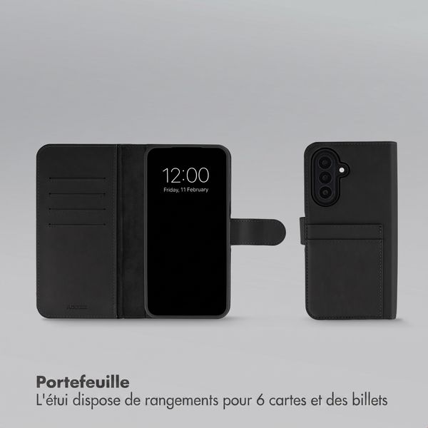 Accezz Coque portefeuille Edge amovible avec MagSafe Samsung Galaxy A27 (5G) - Noir