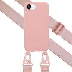 Selencia Coque silicone avec cordon amovible Apple iPhone 17e / 16e - Sand Pink