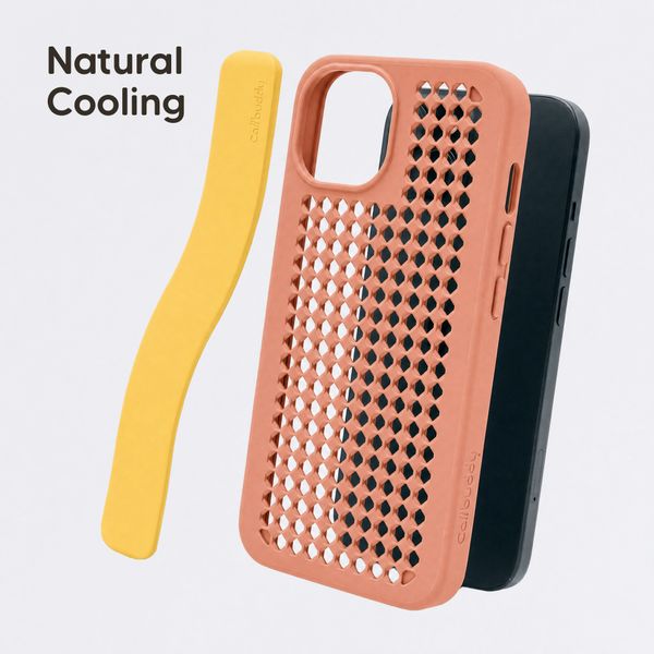 Callbuddy Coque avec strap Apple iPhone 17e / 16e / 15 / 14 / 13 - Coral Pop