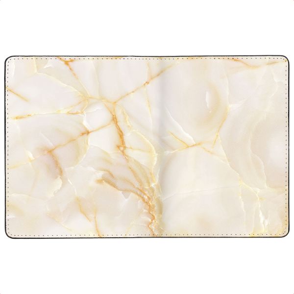 Selencia Étui passeport - Protège-Passeport en similicuir - Golden Beige Marble