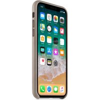 Apple Coque Leather Apple iPhone X - Taupe