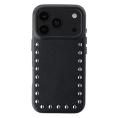 Selencia Coque arrière Studs avec MagSafe Apple iPhone 18 Pro / 17 Pro - Velvet Black