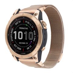 imoshion Bracelet QuickFit® Milanais  - Connexion Garmin 22 mm - Taille L/XL - Rose Gold