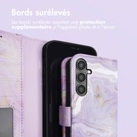 imoshion Étui de télephone portefeuille Design Samsung Galaxy S23 FE - Purple Marble
