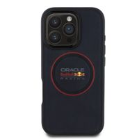 Red Bull Racing Coque en cuir PU maillé MagSafe Apple iPhone 16 Pro Max - Navy