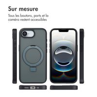 Accezz Coque Ring Stand avec MagSafe Apple iPhone 17e / 16e - Noir