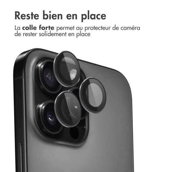 imoshion Lot de 2 protections d'objectif de caméra Apple iPhone 16 Pro / 16 Pro Max - Noir / Titanium