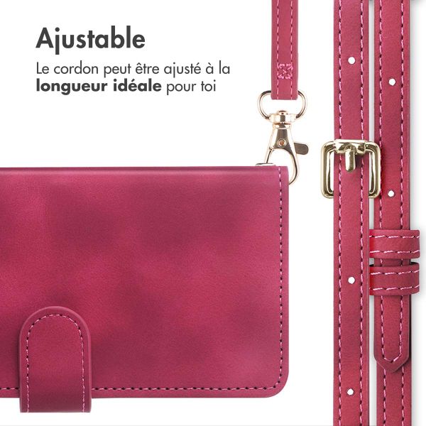 imoshion Etui de télephone portefeuille avec cordon Samsung Galaxy S25 FE - Rouge
