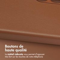 Accezz Coque arrière en cuir avec MagSafe Samsung Galaxy S24 Plus - Sienna Brown