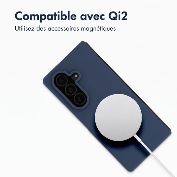 Accezz Coque Liquid Silicone avec MagSafe Samsung Galaxy Z Fold 8 Ultra - Bleu foncé