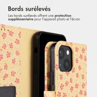 imoshion Étui de télephone portefeuille Design Apple iPhone 13 - Sunny Yellow Petite Flowers