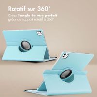imoshion Coque tablette rotatif à 360° Apple iPad Air 11 pouces (2026) M4 / (2025) M3 / (2024) M2 / Air 5 (2022) / Air 4 (2020) / Pro 11 (2018/2020) - Bleu clair