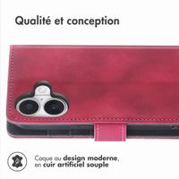 imoshion Etui de télephone portefeuille avec cordon Apple iPhone 16 - Rouge