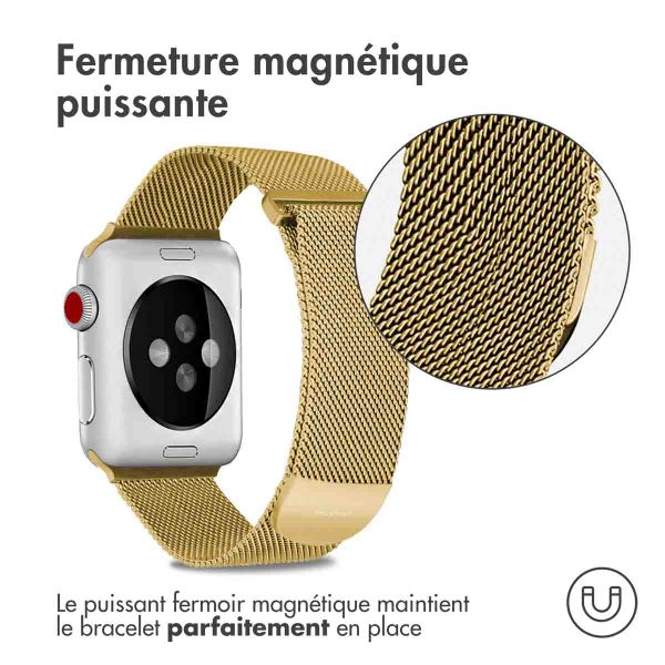 imoshion Bracelet magnétique milanais Apple Watch | 38/40/41/42 mm - Taille S - Doré
