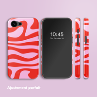 Selencia Coque arrière Vivid avec MagSafe Apple iPhone 17e / 16e - Dream Swirl Pink