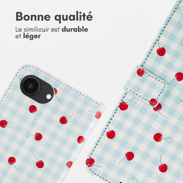 imoshion Étui de télephone portefeuille Design Apple iPhone 17e / 16e - Cherry Check