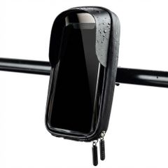 imoshion Support de téléphone pour vélo avec visière pare-soleil - Résistant aux éclaboussures - Universel - Noir