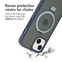 Accezz Coque Ring Stand avec MagSafe Apple iPhone 15 - Bleu