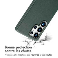 Accezz Coque arrière en cuir avec MagSafe Samsung Galaxy S25 Ultra - Cedar Green