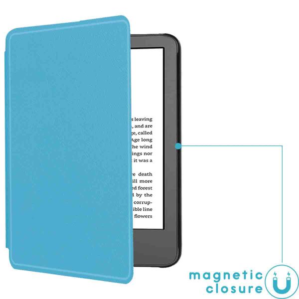 imoshion Étui de liseuse portefeuille Slim Hard Amazon Kindle (2024) / Amazon Kindle (2022) 11th gen - Bleu clair