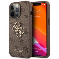 Guess Coque 4G Metal Logo Backcover Apple iPhone 13 Pro - Marron