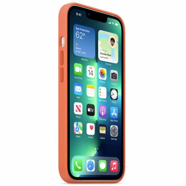 Apple Coque en silicone MagSafe Apple iPhone 13 Pro Max - Nectarine
