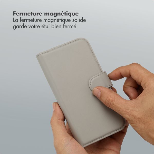 Selencia Étui portefeuille amovible Olyn avec MagSafe Samsung Galaxy S26 - Gris