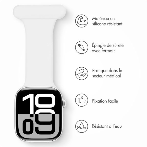 imoshion Bracelet infirmier en silicone Apple Watch | 44/45/46/49 mm - Blanc