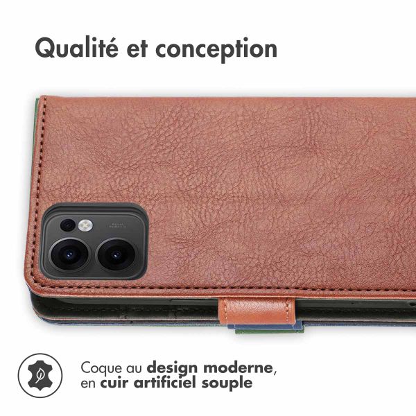 imoshion Étui de télephone portefeuille de luxe Oppo Reno 13 F (5G) - Marron