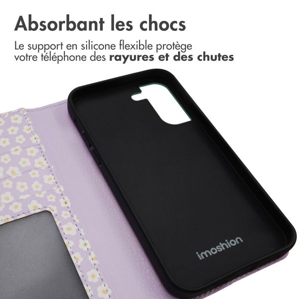imoshion Étui de télephone portefeuille Design Samsung Galaxy S21 FE - White Daisy