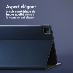 Accezz Coque tablette Classic Apple iPad Pro 12.9 (2020/2021/2022) - Bleu foncé