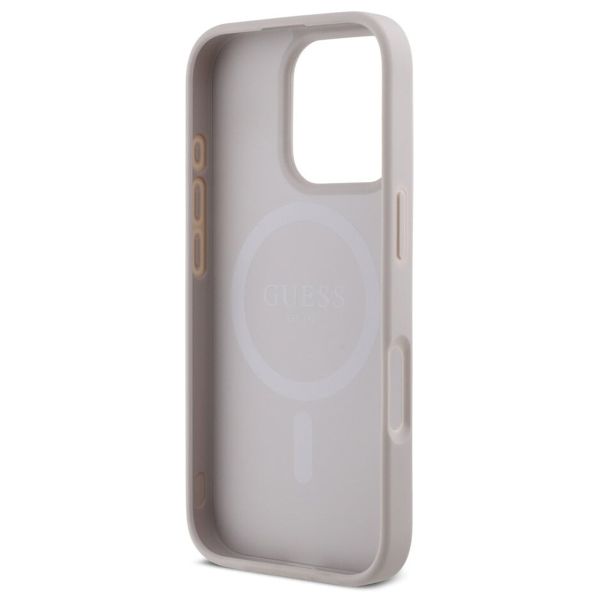 Guess Coque 4G Metal Logo MagSafe Apple iPhone 16 Pro Max - Rose