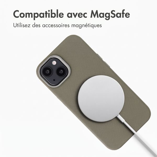 Accezz Coque arrière Mesh avec MagSafe Apple iPhone 15 - Gris foncé