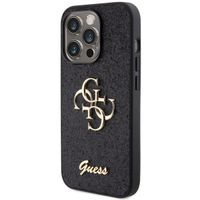 Guess Coque 4G Metal Logo Glitter Apple iPhone 15 Pro - Noir