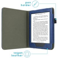 imoshion Étui de liseuse portefeuille en cuir végan Kobo Nia - Bleu foncé