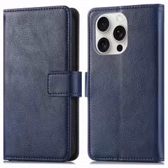 imoshion Étui de télephone portefeuille de luxe Apple iPhone 16 Pro Max - Bleu foncé