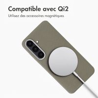 Accezz Coque arrière Mesh avec MagSafe Samsung Galaxy S25 / S24 - Gris foncé