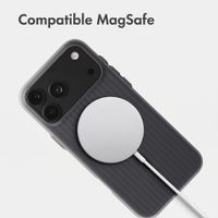 Accezz Coque arrière Lite avec MagSafe | Fluted | Apple iPhone 18 Pro Max / 17 Pro Max - Gris