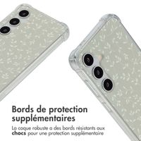 imoshion Coque Design avec cordon Samsung Galaxy S24 - Smoke Green Flowers