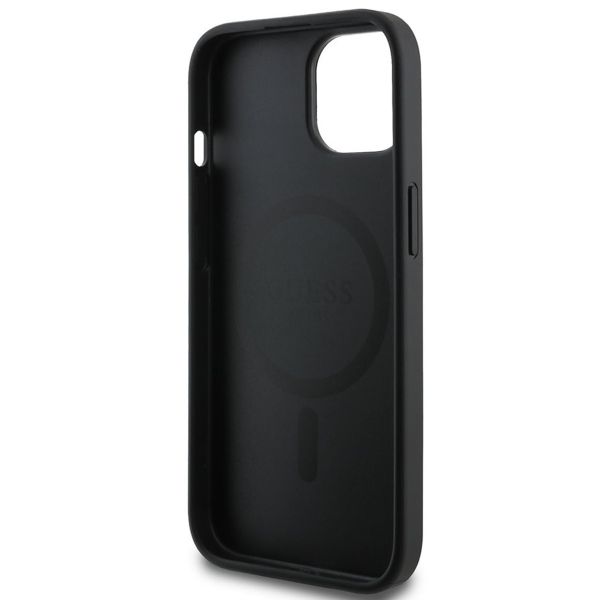 Guess Coque 4G Metal Logo MagSafe Apple iPhone 15 - Noir