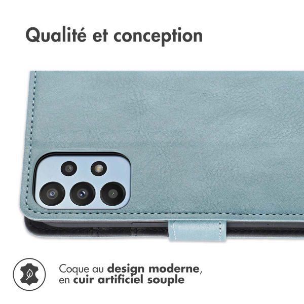 imoshion Étui de télephone portefeuille de luxe Samsung Galaxy A23 (5G) - Bleu clair