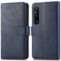 imoshion Étui de télephone portefeuille de luxe Sony Xperia 1 V - Bleu foncé