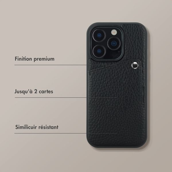 Selencia Coque Riva avec porte-cartes Apple iPhone 16 Pro - Noir