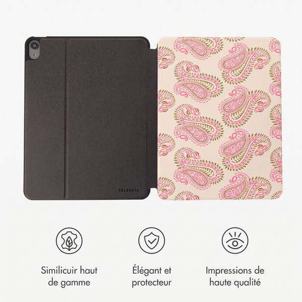 Selencia Coque tablette Vivid Apple iPad 11 (2025) 11 pouces A16 / iPad 10 (2022) 10.9 pouces - Paisley Blush