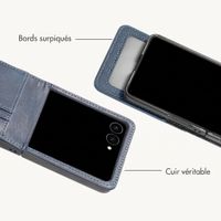 imoshion Étui de télephone portefeuille Luxe Samsung Galaxy Z Flip 8 - Bleu foncé