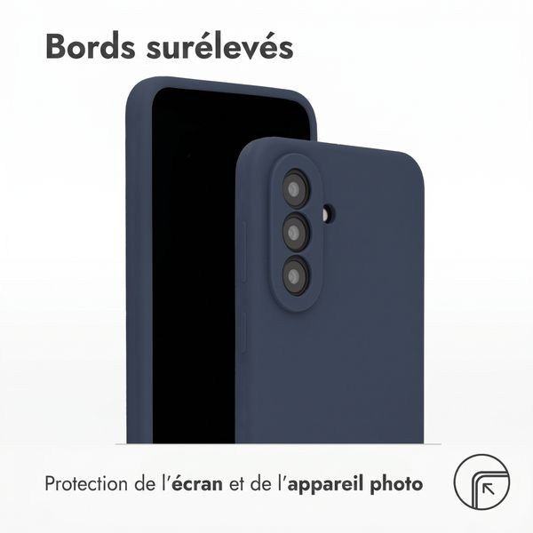 Accezz Coque Liquid Silicone Samsung Galaxy A37 (5G) - Bleu foncé