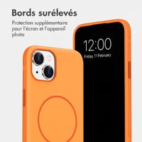 imoshion Coque arrière Color avec Thin MagSafe Ring Apple iPhone 14 / 13 - Orange